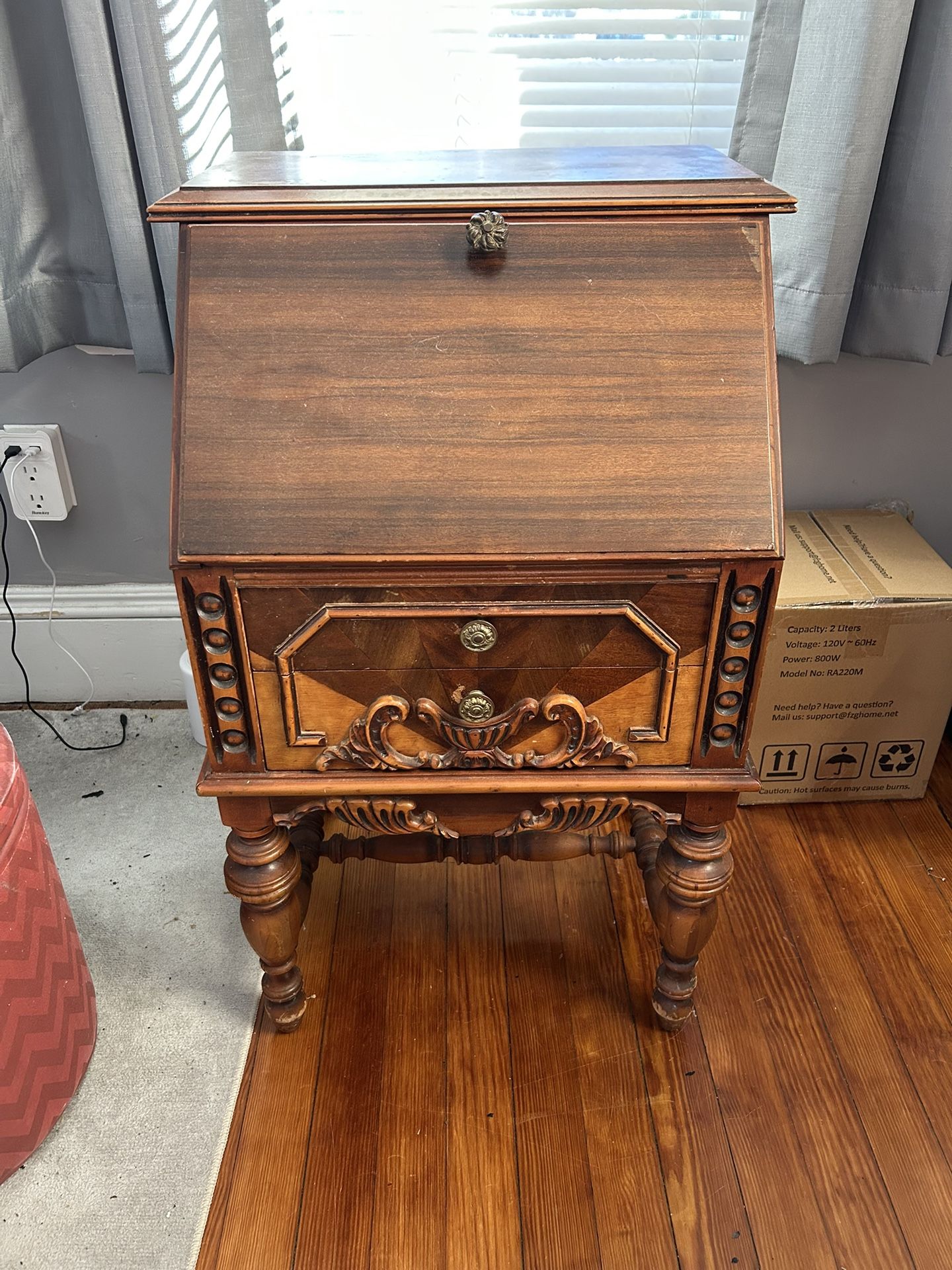 Antique Solid Wood Secretary Desk/Accent Table