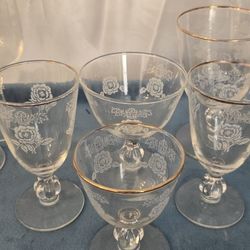 1
/
12
Queen Esther 1950s Stemware Sets - wine , cocktail 