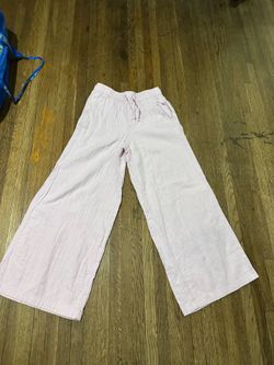 Old Navy Pale Pink Elastic Waist Wide-Leg Pants girls