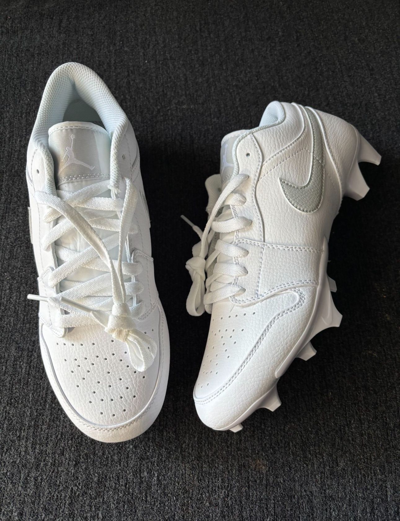 NIKE AIR JORDAN 1 LOW TD GREY FOG FOOTBALL CLEATS SIZE 9