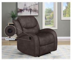 Brand New - RELAX A LOUNGER Stevie Casual Java Polyester/Blend Reclining Sofa  Model #: JOD1SRCJV