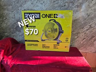 New ryobi hybrid 18v fan only $70