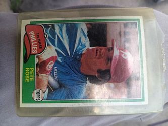 Pete Rose Topps Philadelphia Phillies Baseball Card