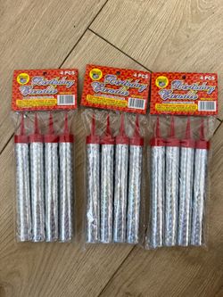 Birthday candles (emits showers of sparks)