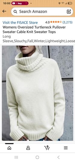 New Women's oversized turtleneck sweater size M