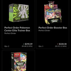 Pokémon Perfect Order Sealed Products