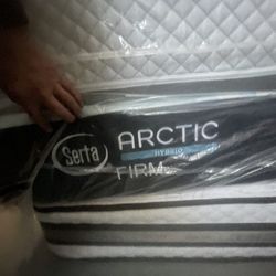 King Size Serta  Arctic Hybrid—KING Simmons Beautyrest Black-King Platform Frame-Or Queen Cherrywood Bedroom Set