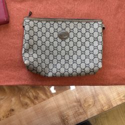Authentic Gucci Pouch With D Rings 