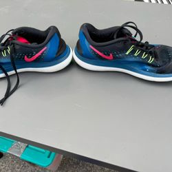 Nike Flex 2017 Run Women's Size 9.5 Running Shoes Blue Black 