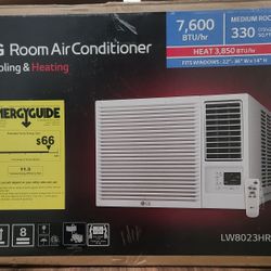 LG ELECTRONICS  320sq/ft Window AC with Heater with Remote 115V 7500 BTU