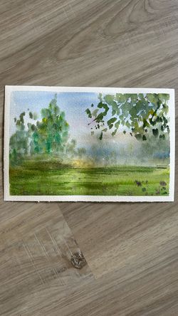 Original Watercolor Landscape Painting