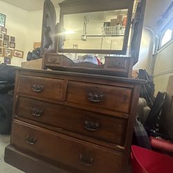 Antique Dark Oak Dresser 