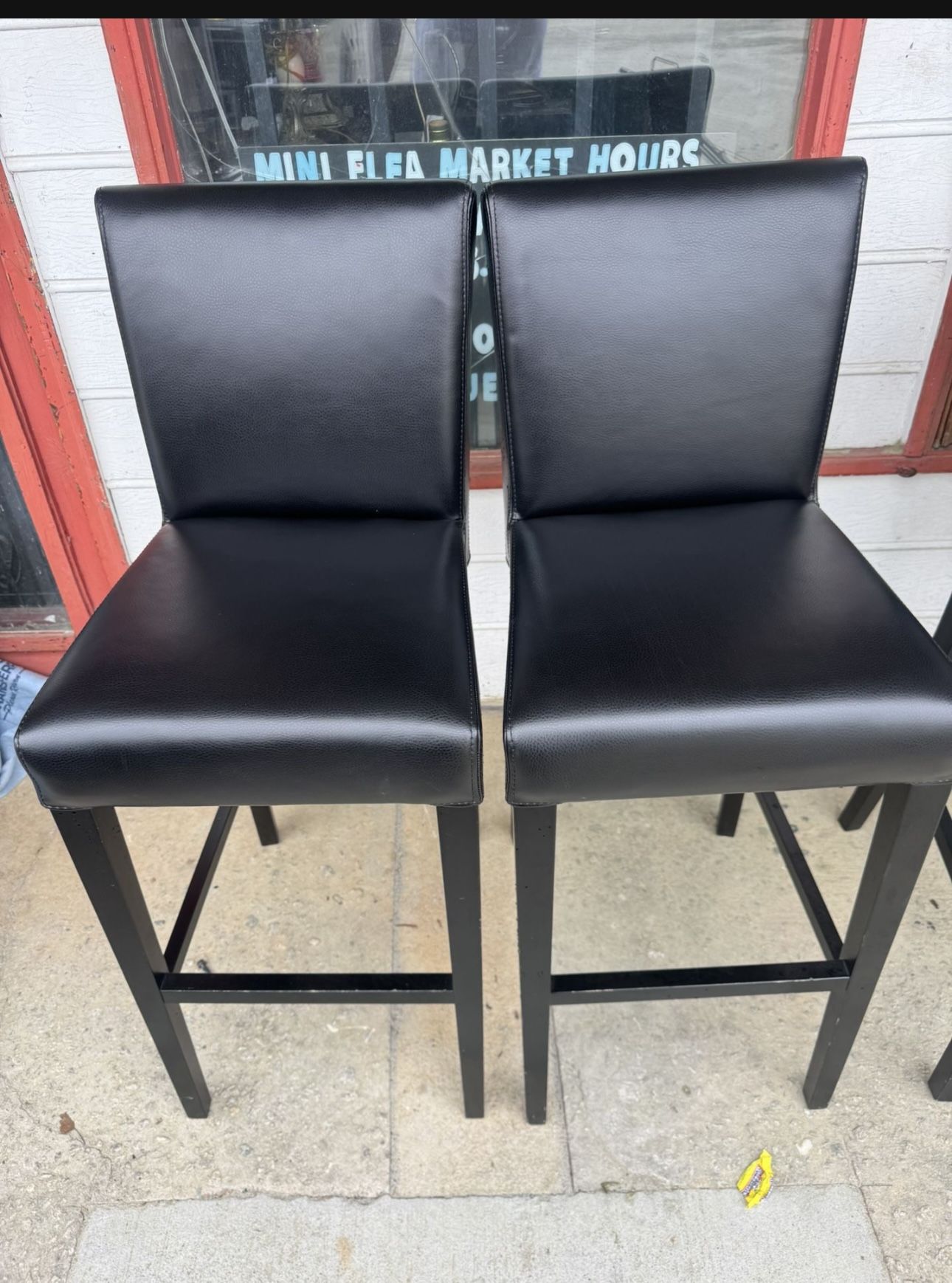 Leather bar stools