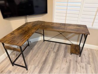 L- Shaped Rustic Desk