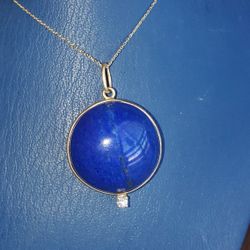 Lapis & Diamond Necklace 