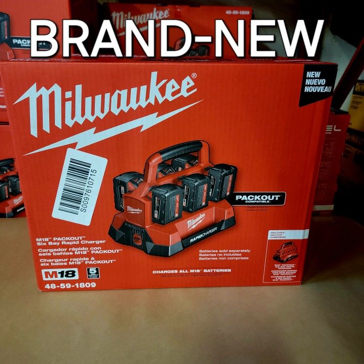 Milwaukee
M18 18V Lithium-Ion PACKOUT 6-Port Rapid Charger
