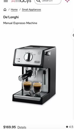De ‘Longhi Manual Espresso Machine