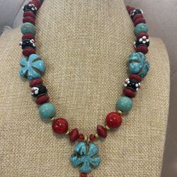 BOHEMIAN  COLORFUL BEADED NECKLACE  $35