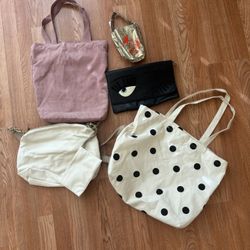 5-Piece Handbag & Tote Bundle – Good Condition – $15 OBO 
