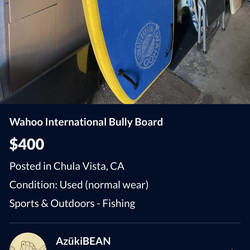 Wahoo bully board