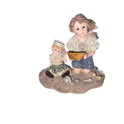 Antique sisters at the beach art piece