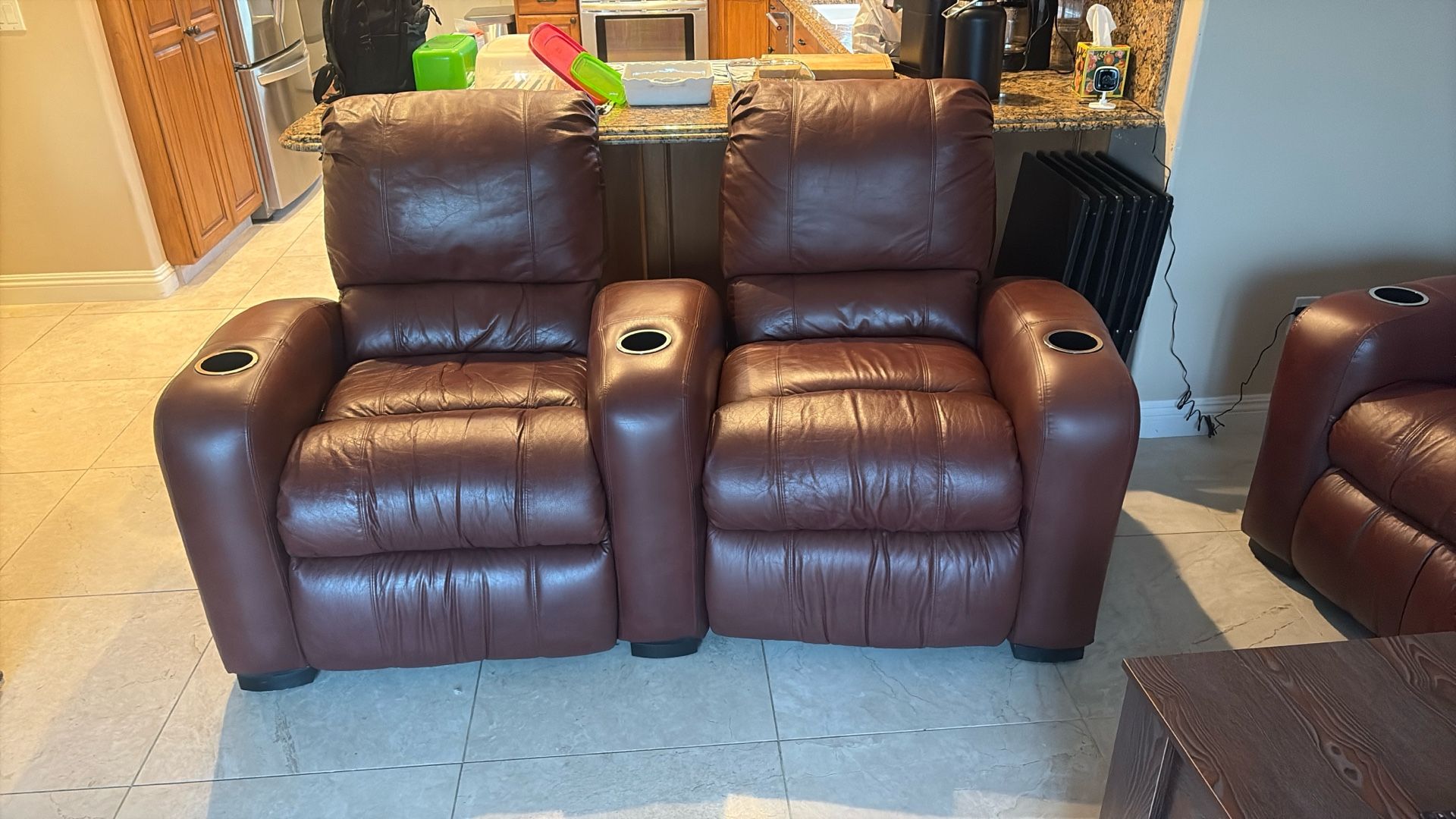 Two Like-New Movie Theater Chairs 