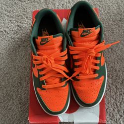 Miami Hurricane Dunks Size 7