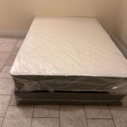 New FULL Size Mattress With Box Spring COLCHONES Nuevos Matrimoniales Full Bed 