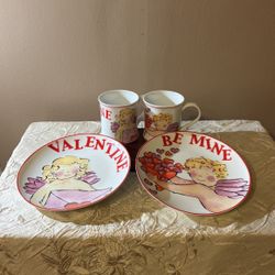 Be Mine Valentine Plates And Cups