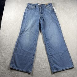 Pacsun Casey Low Rise Baggy Jeans Women’s Size 27 Blue Distressed NWT Y2K #2741