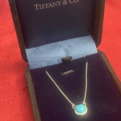 Tiffany & Co Turquoise Pendant Necklace 