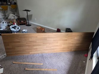 Long Ikea Saljan countertop desk 98