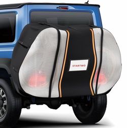 Brand New STARTWO Bike Cover for Transport On Rack, Bicycle Cover Outdoor Storage Waterproof for Transport 3 Bikes on Car Rear, with Two Elastic Strap