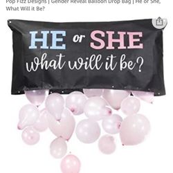 Pop Fizz Gender Reveal Drop Bag