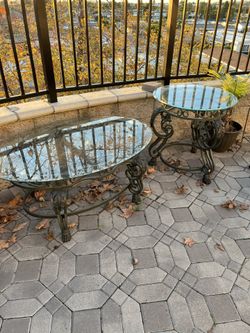 Glass Tables w/ Mirror 