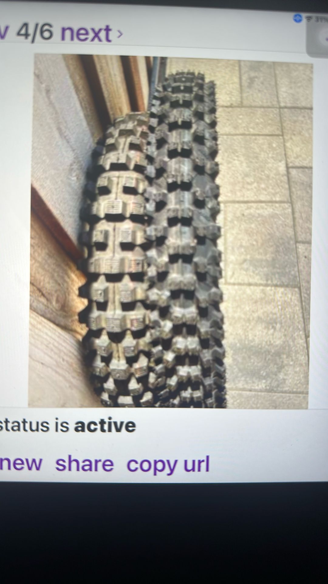 New 21” and 18”motorcycle knobby tires $70 For Both