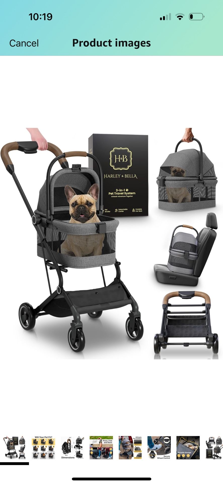 Harley + Bella Dog stroller