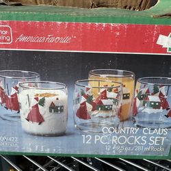 Christmas Glasses Vintage