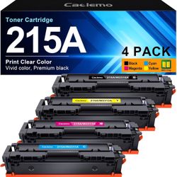New 215a Toner Cartridges 4 Pack Replacement for HP W2310A W2313A M155a M182nw Chip