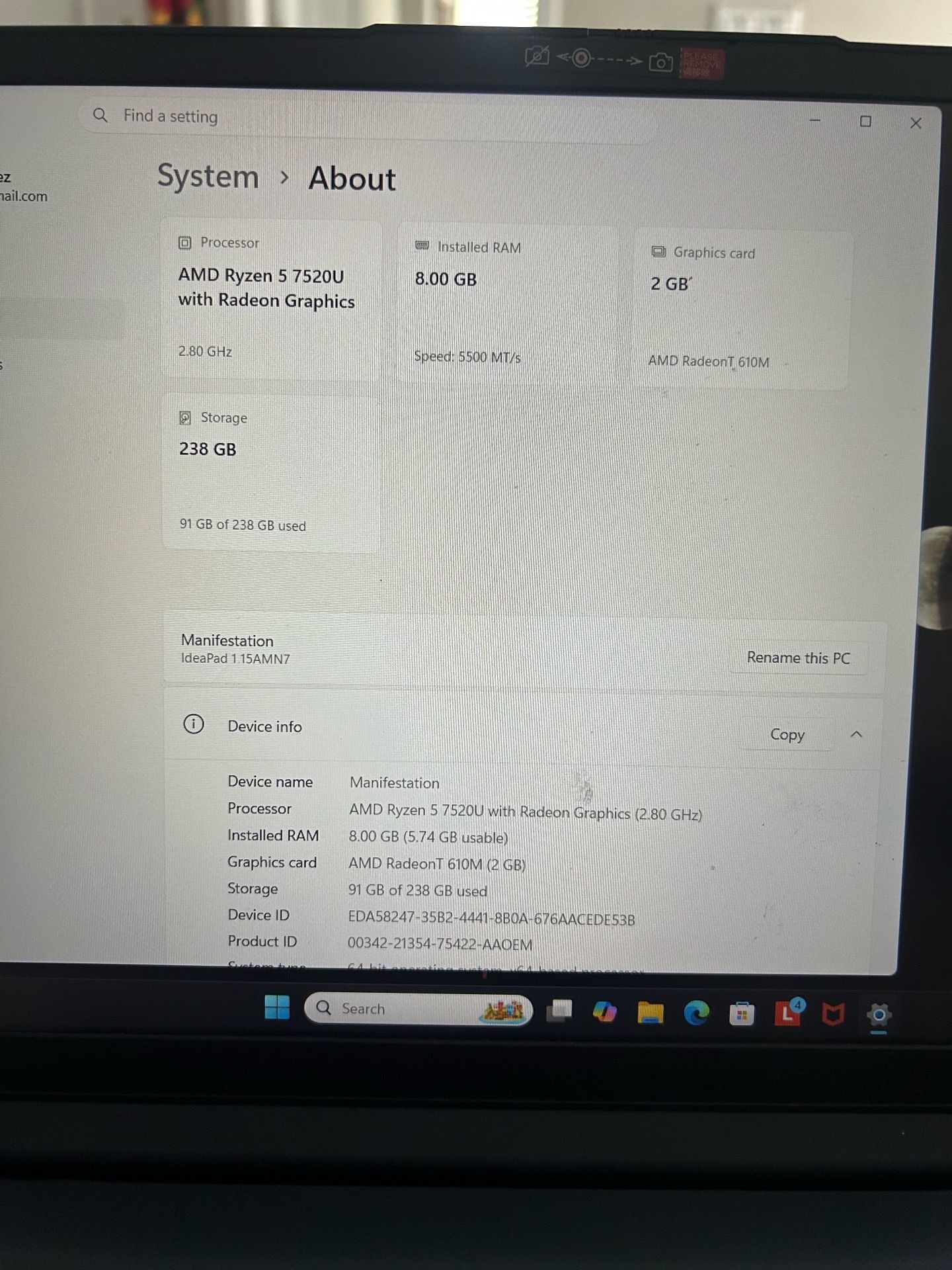 Lenovo (IDEAPAD 15”,7)