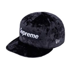 Supreme x New Era Crushed Velvet Box Logo Cap