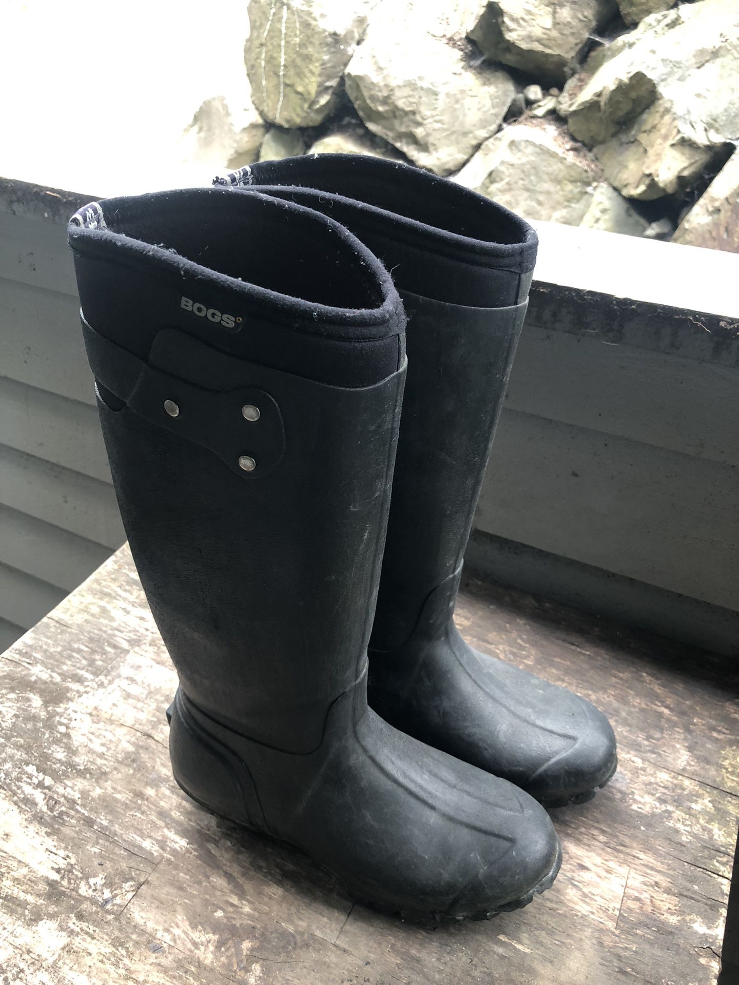 Bogs Neo-Tech Tall Black Boots Waterproof Kettering Rain -15 degree Boots Sz W9