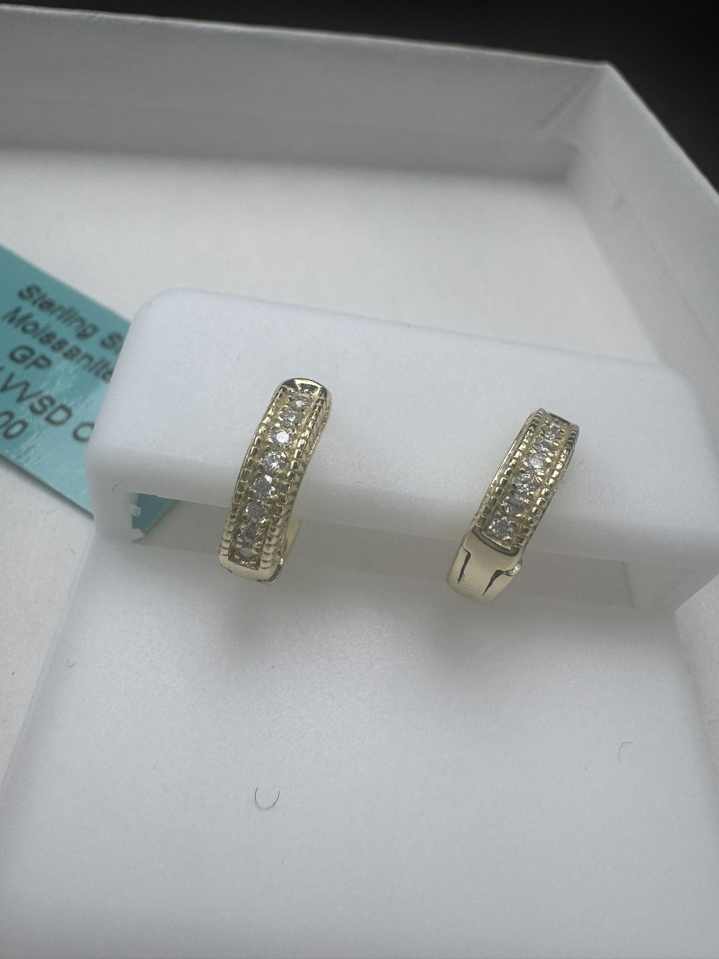 Elegant Sterling Silver Moissanite Hoop Earrings