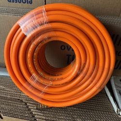 3/8-Inch x 50ft Heavy-Duty Air Hose, Reinforced PVC Hose with Brass Fittings (300 PSI)