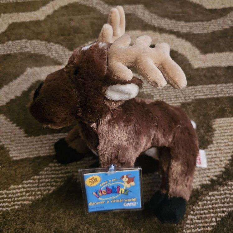 Webkinz Reindeer New w/Code