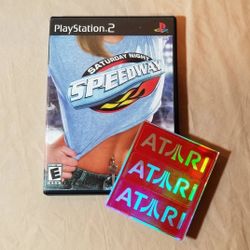 Saturday Night Speedway PS2 Sony PlayStation 2 Video Game Manual Atari Stickers