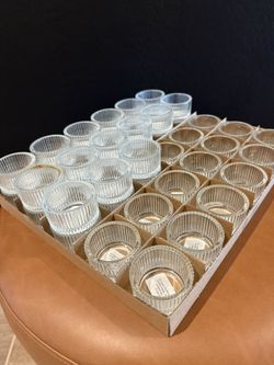 Ribbed Tea Light Vases