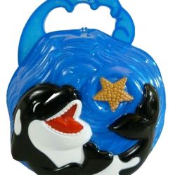 SeaWorld shampoo blue plastic lunchbox pale collectible SeaWorld shampoo blue plastic lunchbox pail collectible