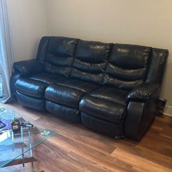 Leather Recliner Couch 