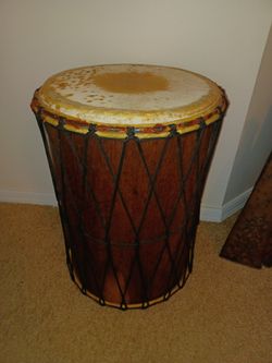 Authentic Lion Skin Congo Drum